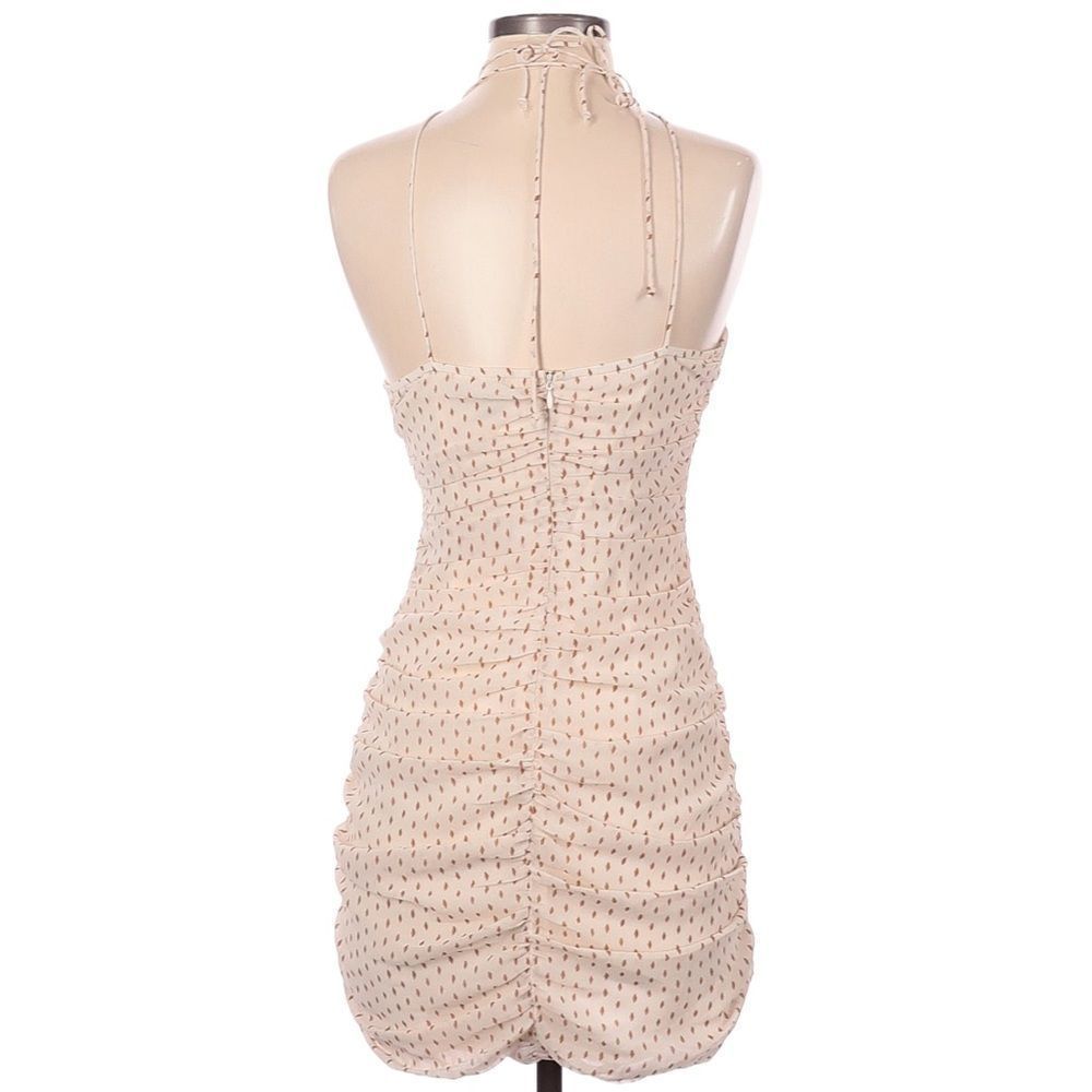 Cotton Candy LA Tan Ruched Mini Dress - Picture 4 of 7